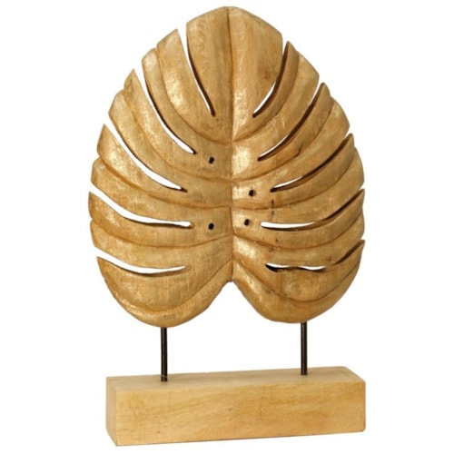 Carved Mango Wood Gold Leaf