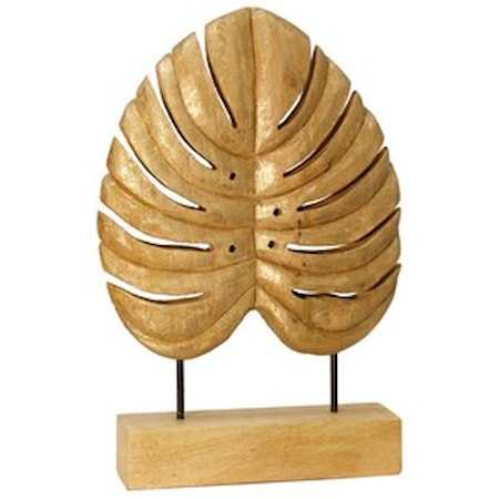 Carved Wood Leaf