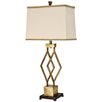 Vintage Gold Metal Table Lamp