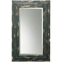 Weathered Wooden Frame Mirror