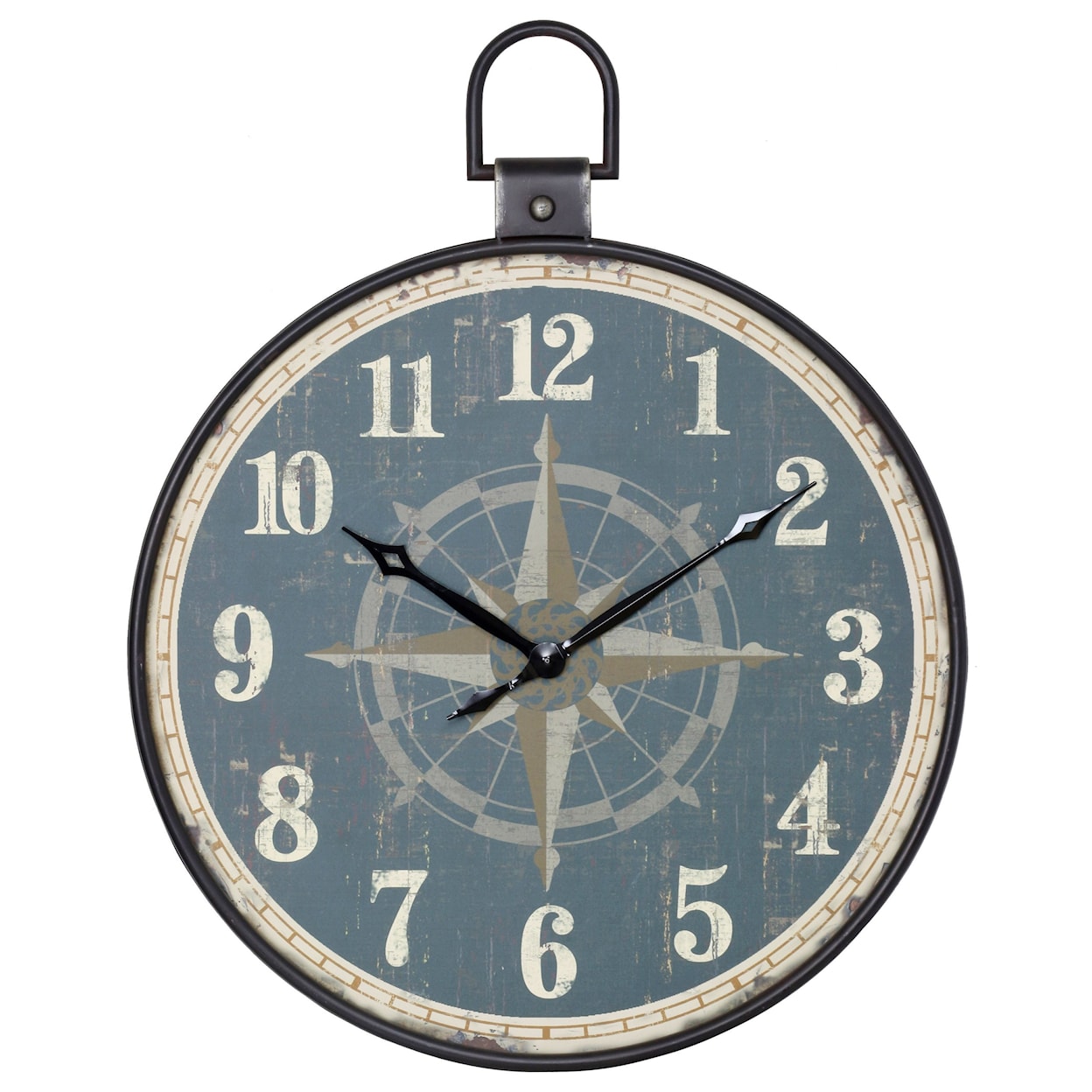 StyleCraft Clocks Aged Pocket Watch Style Wall Clock