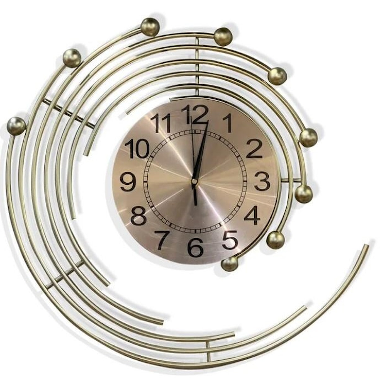 StyleCraft Clocks Brass Metal Wall Clock