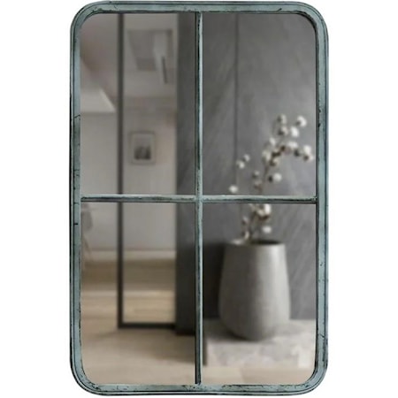 Weathered Metal Wall Mirror