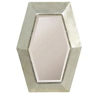 Beveled Polygon Shaped Metal Mirror