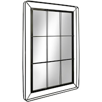 Metal Window Pane Mirror