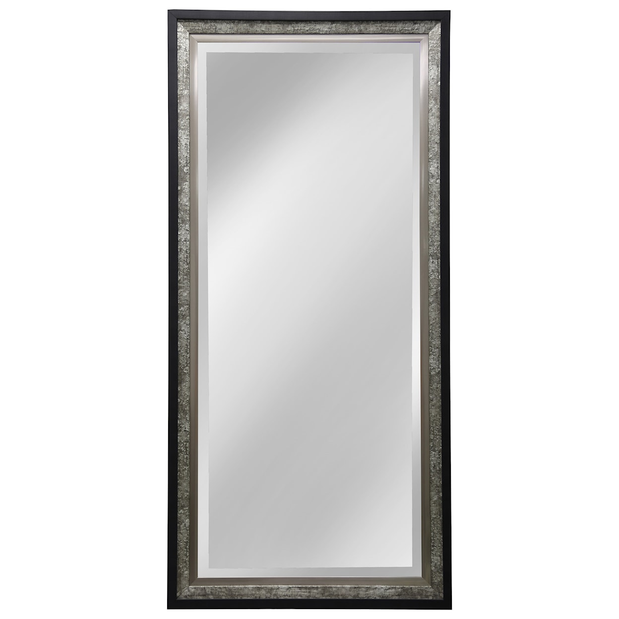 StyleCraft Mirrors Silver And Black Wood Framed Mirror