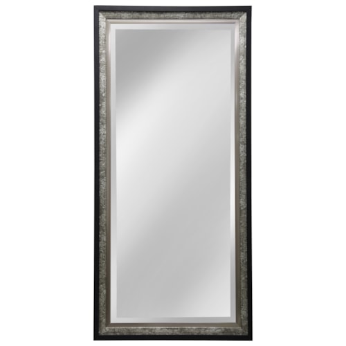 Silver And Black Wood Framed Mirror
