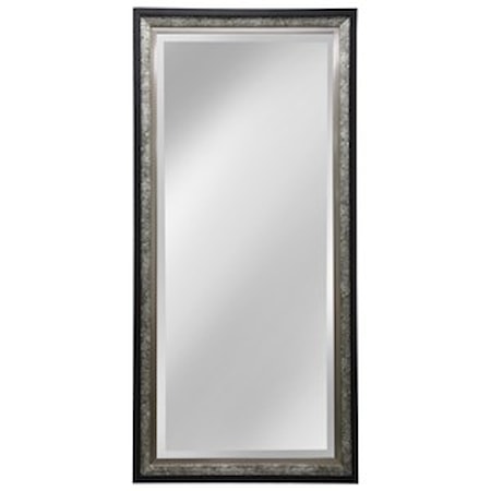 Silver And Black Wood Framed Mirror