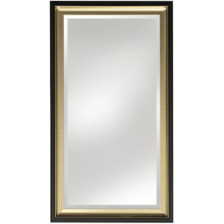 Black and Gold Framed Mirror