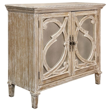 Nappa 2 Door Antique Mirrored Cabinet