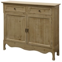 Wood Cabinet with Rub-Through Finish