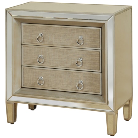 Mirrored 3 Drawer Chest