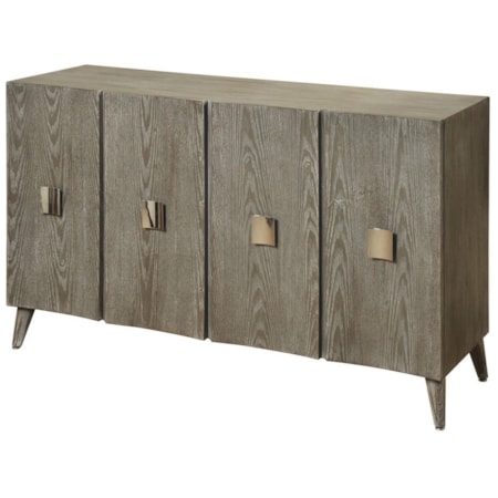 Curved 4 Door Credenza