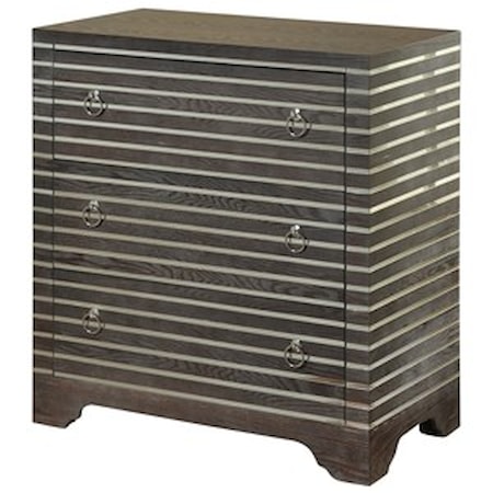 3 Drawer Chest with Mirror Inlay