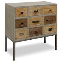 Eclectic Apothecary Style Accent Chest with 9 Drawers