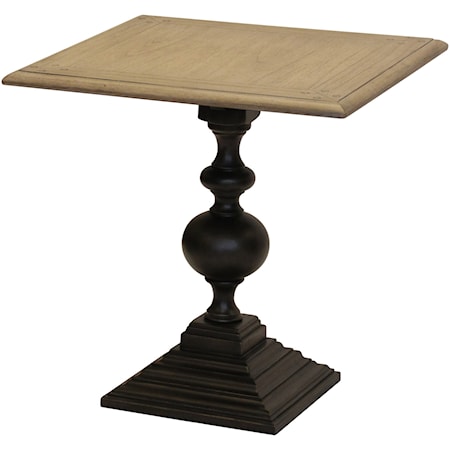 Square Pedestal Accent Table