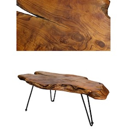 Badang Carving Natural Teak Coffee Table