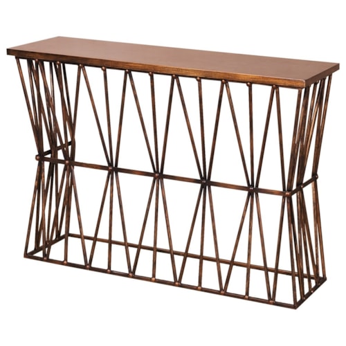 Bronze and Copper Console Table