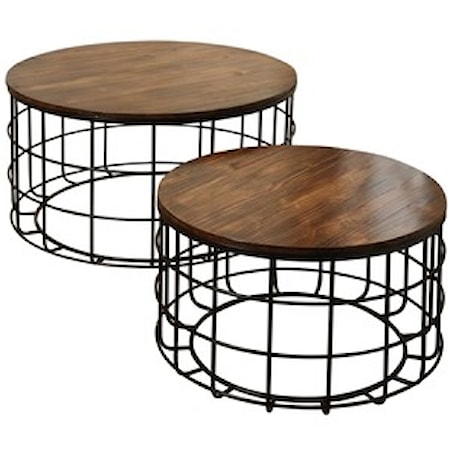 Set of 2 Nesting Cocktail Tables