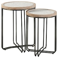 Ryder Wood & Rattan Nesting Tables