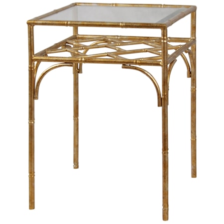 Brass Metal Accent Table
