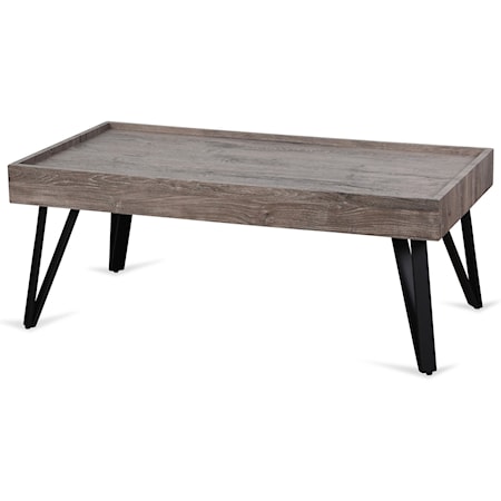 Grey Weathered Wooden Coffee Table
