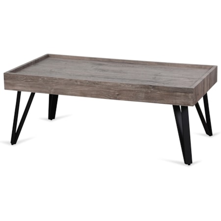 Grey Weathered Wooden Coffee Table