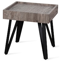 Grey Weathered Wooden Side Table