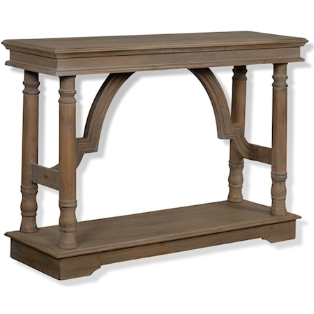 Weathered Wood Trestle Table
