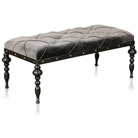 Tufted Velvet Cocktail Bench