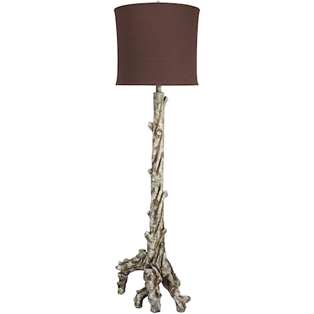 Floor Lamp with Tree Base