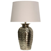 Hammered Metal Table Lamp