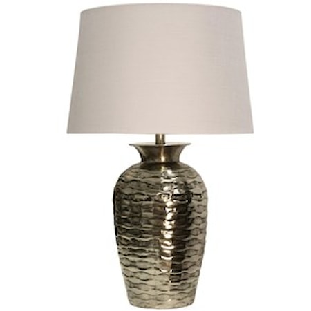 Hammered Metal Table Lamp