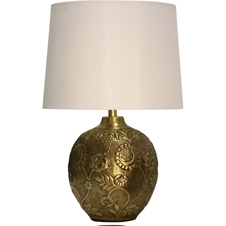 Antique Embossed Metal Lamp