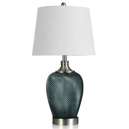 Aqua Opaque Table Lamp