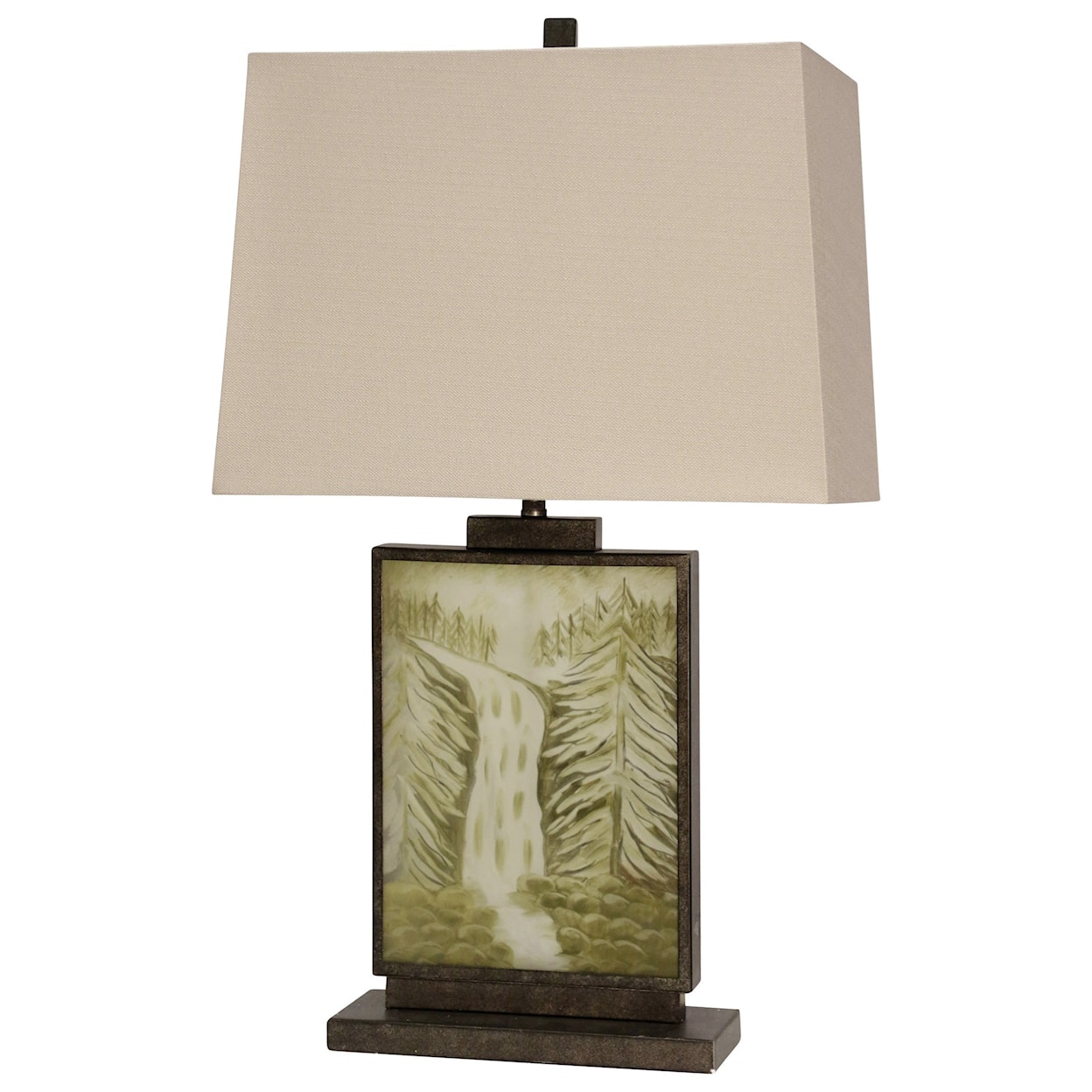 StyleCraft Lamps Landscape Motif Table Lamp