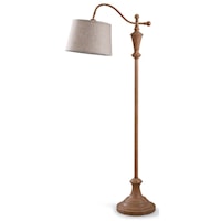 Vintage Taupe Floor Lamp