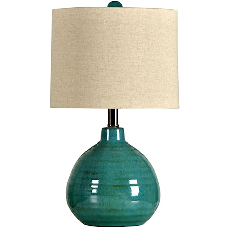 Turquoise Ceramic Table Lamp