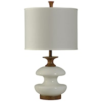 White Glass Accent Lamp