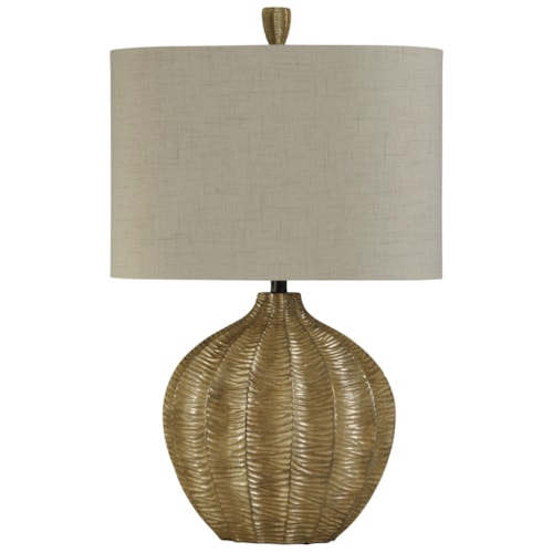 Hand Carved Contemporary Table Lamp