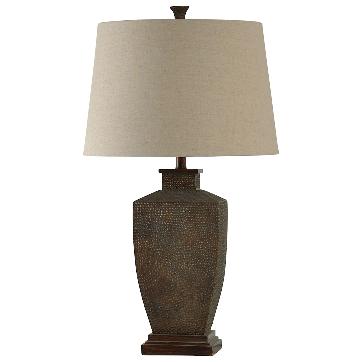 StyleCraft Lamps Hammered Metal Finish Table Lamp