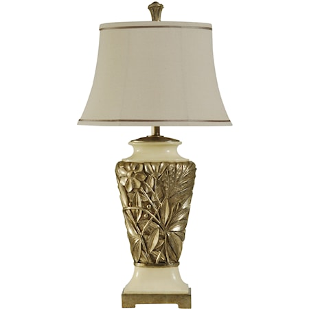 Hand Carved Traditional Table Lamp