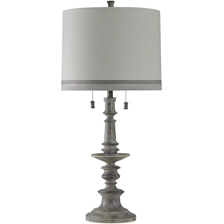 Washed Gray Table Lamp