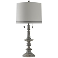 Washed Gray Table Lamp