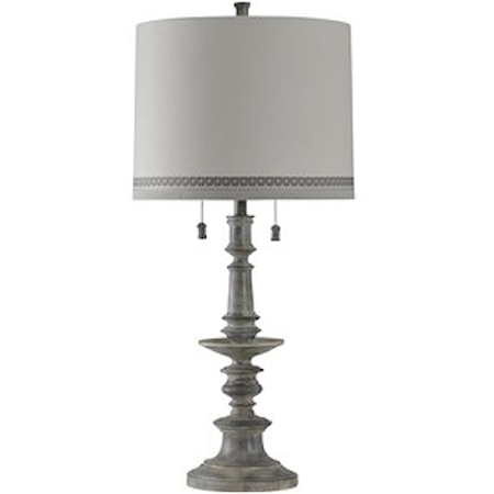 Washed Gray Table Lamp