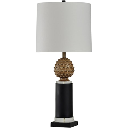Black and Acrylic Traditional Table Lamp