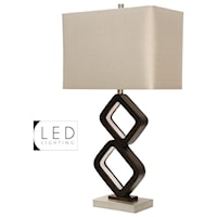 Walnut Ridge & Brushed Steel Table Lamp