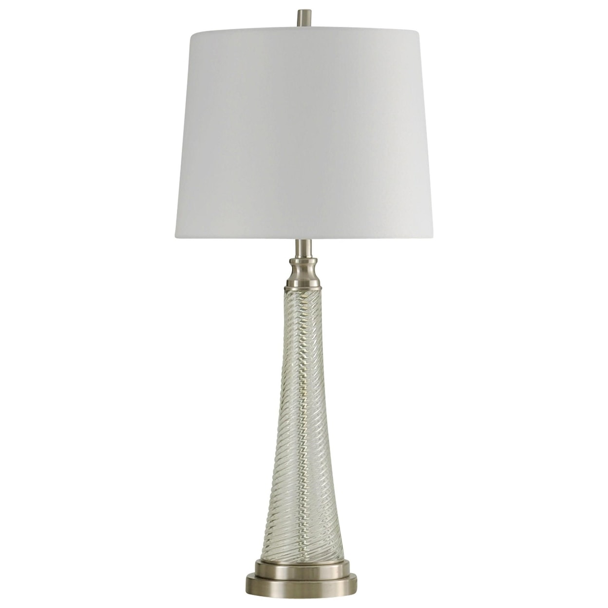 StyleCraft Lamps Table Lamp with Brushed Steel Accents