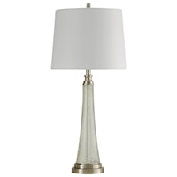 Table Lamp with Brushed Steel Accents
