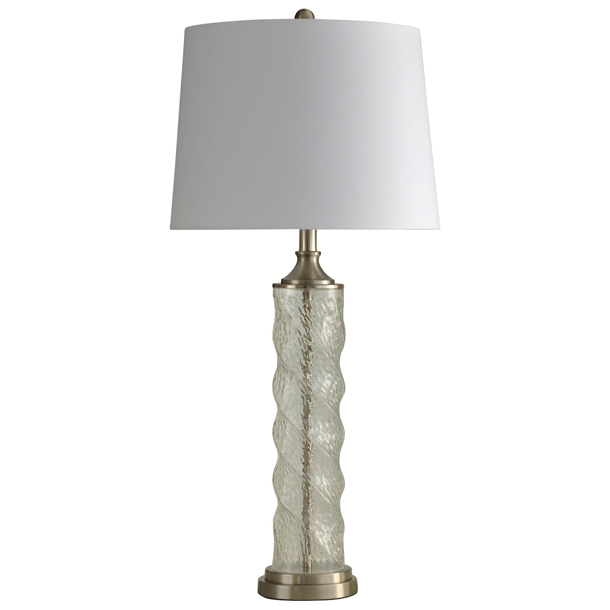 StyleCraft Lamps Glass Spiral Column Table Lamp